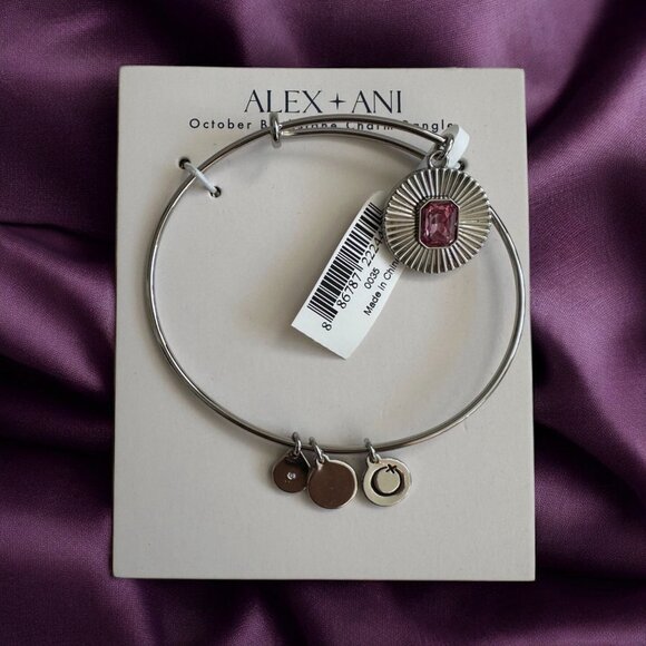 ALEX & ANI October Birthstone Bangle Bracelet NEW with tags - Picture 1 of 6